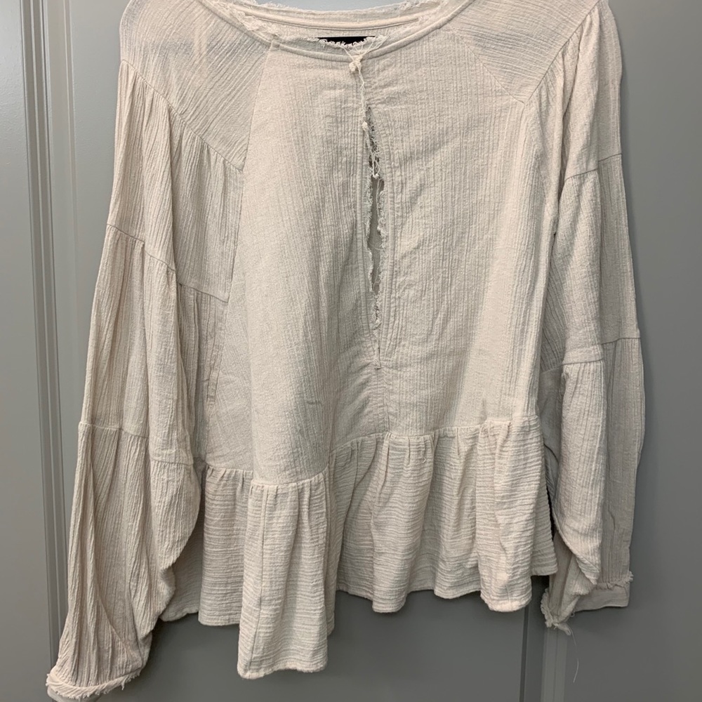 Free people cream shirt